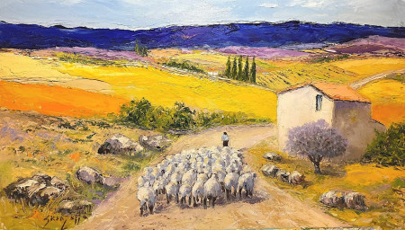 Le retour du berger et son troupeau - 12 M